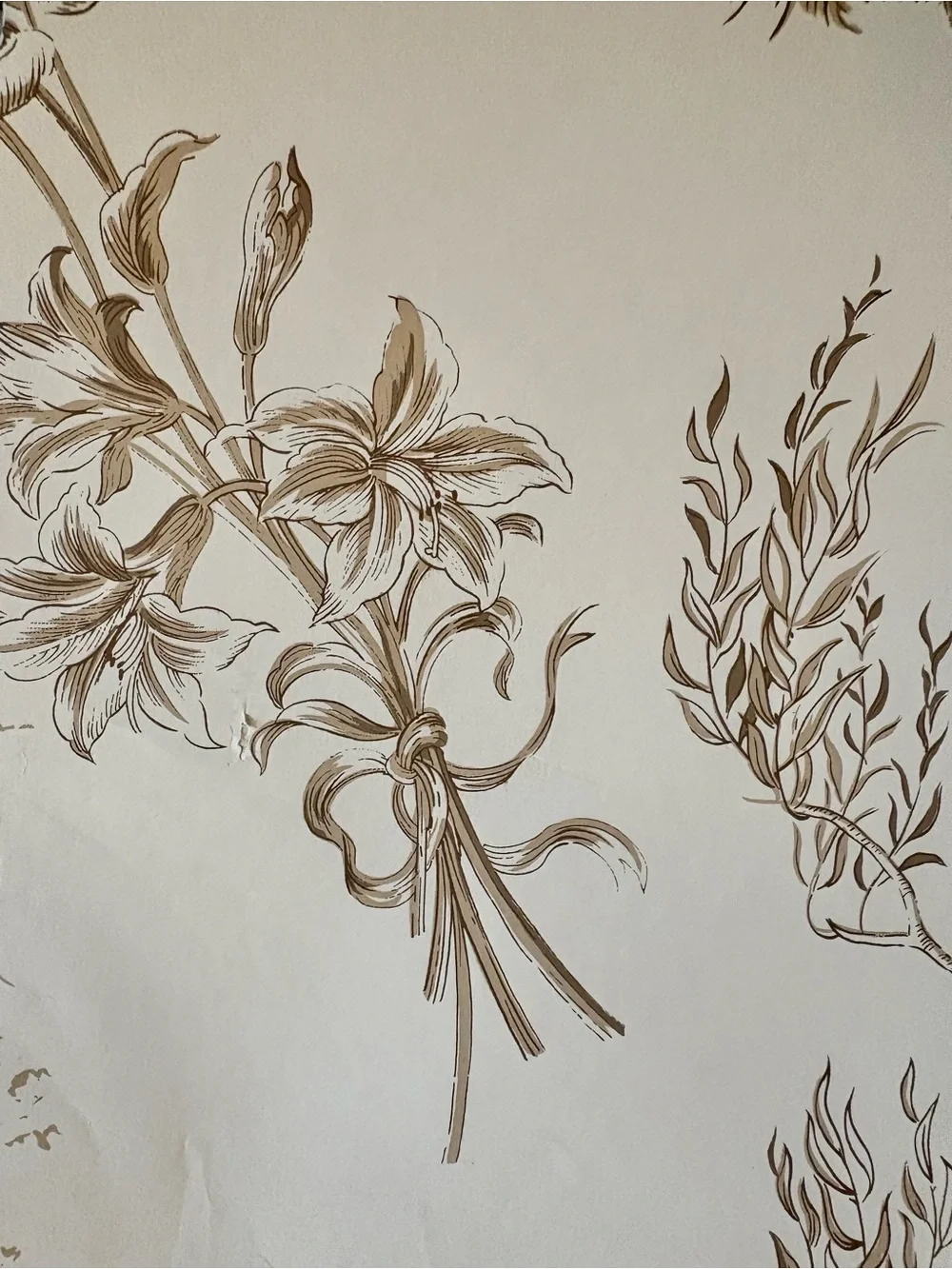 Brunschwig et & Fils Mount Vernon neutral vintage wallpaper